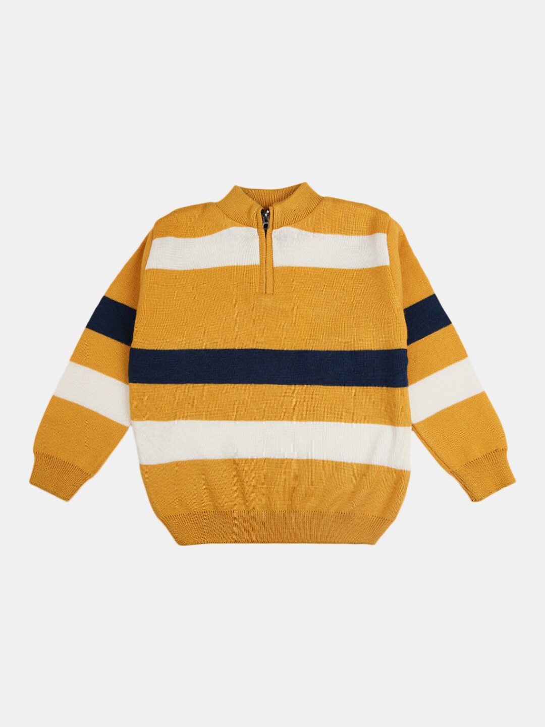 

V-Mart Boys Mustard Yellow Striped Sweatshirt