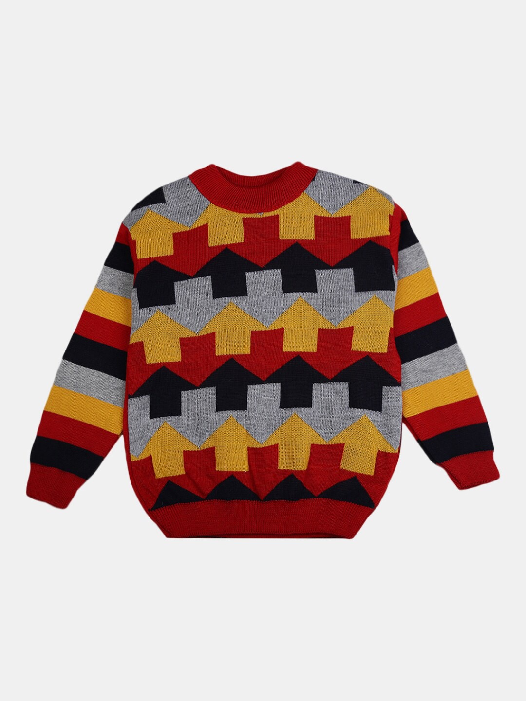 

V-Mart Boys Red & Yellow Printed Sweatshirt