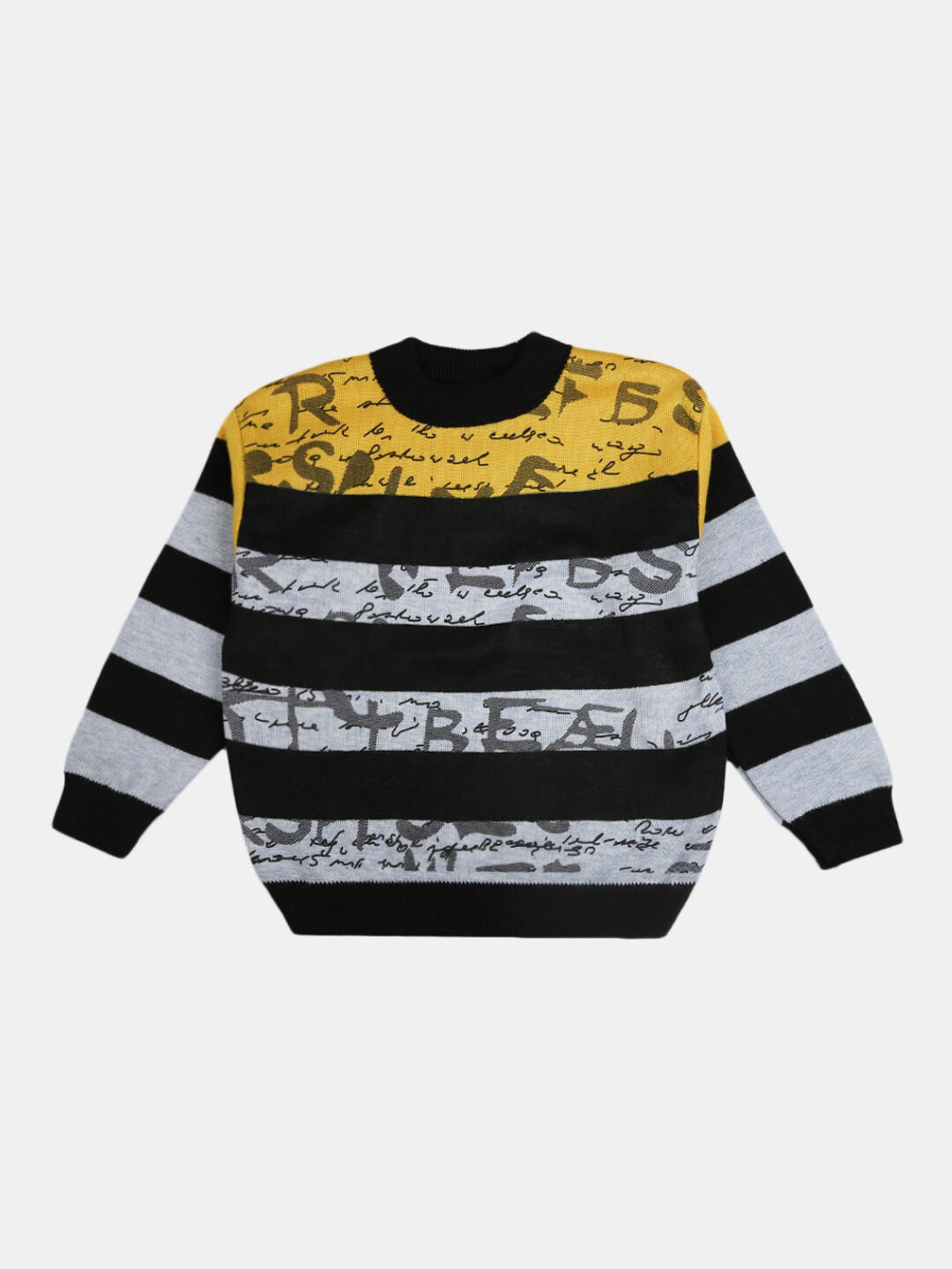 

V-Mart Boys Black Striped Sweatshirt