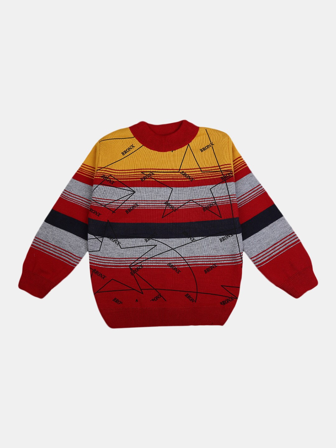 

V-Mart Boys Red Striped Sweatshirt
