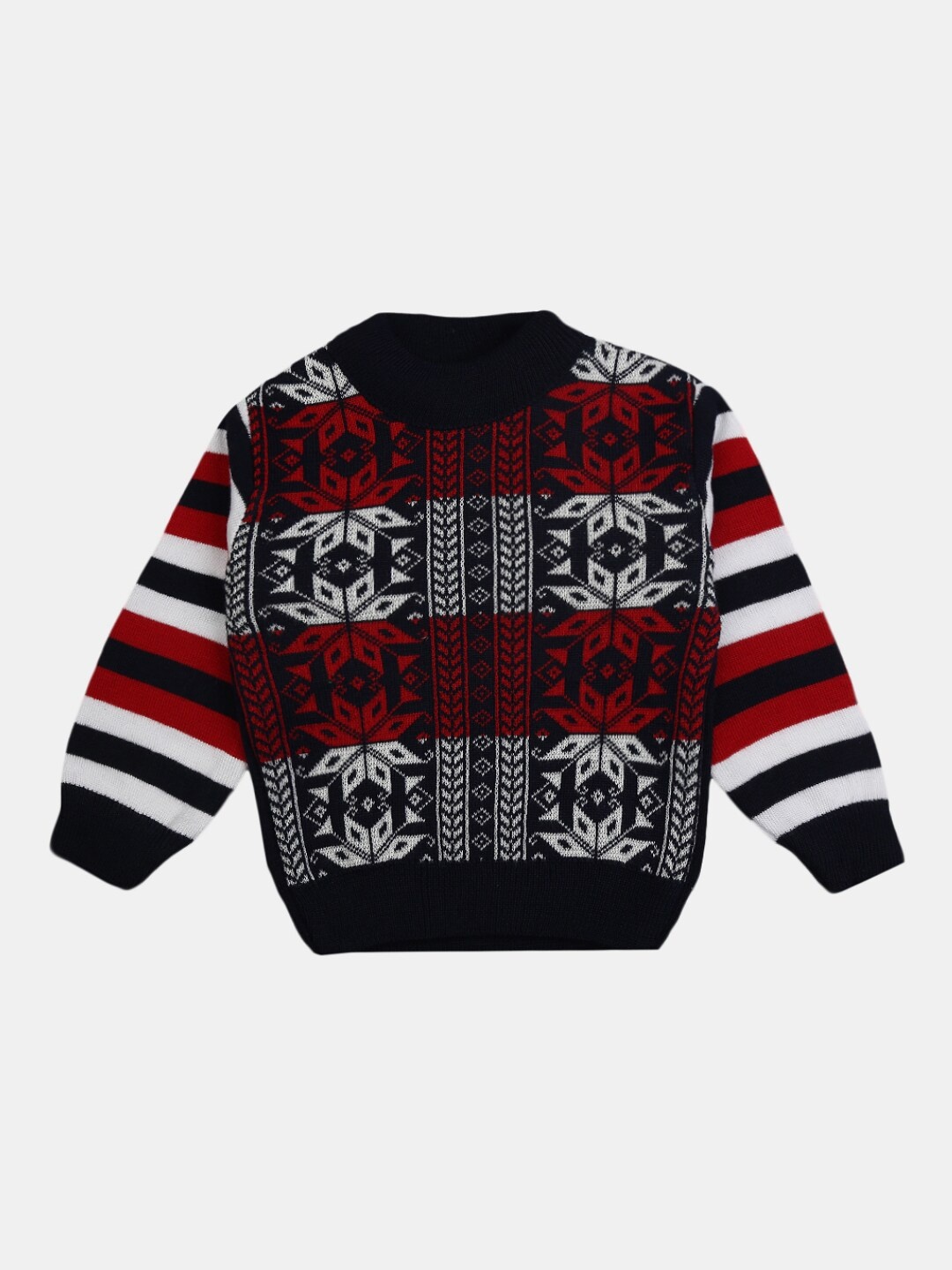 

V-Mart Boys Black & Red Printed Round Neck Pullover Sweatshirt