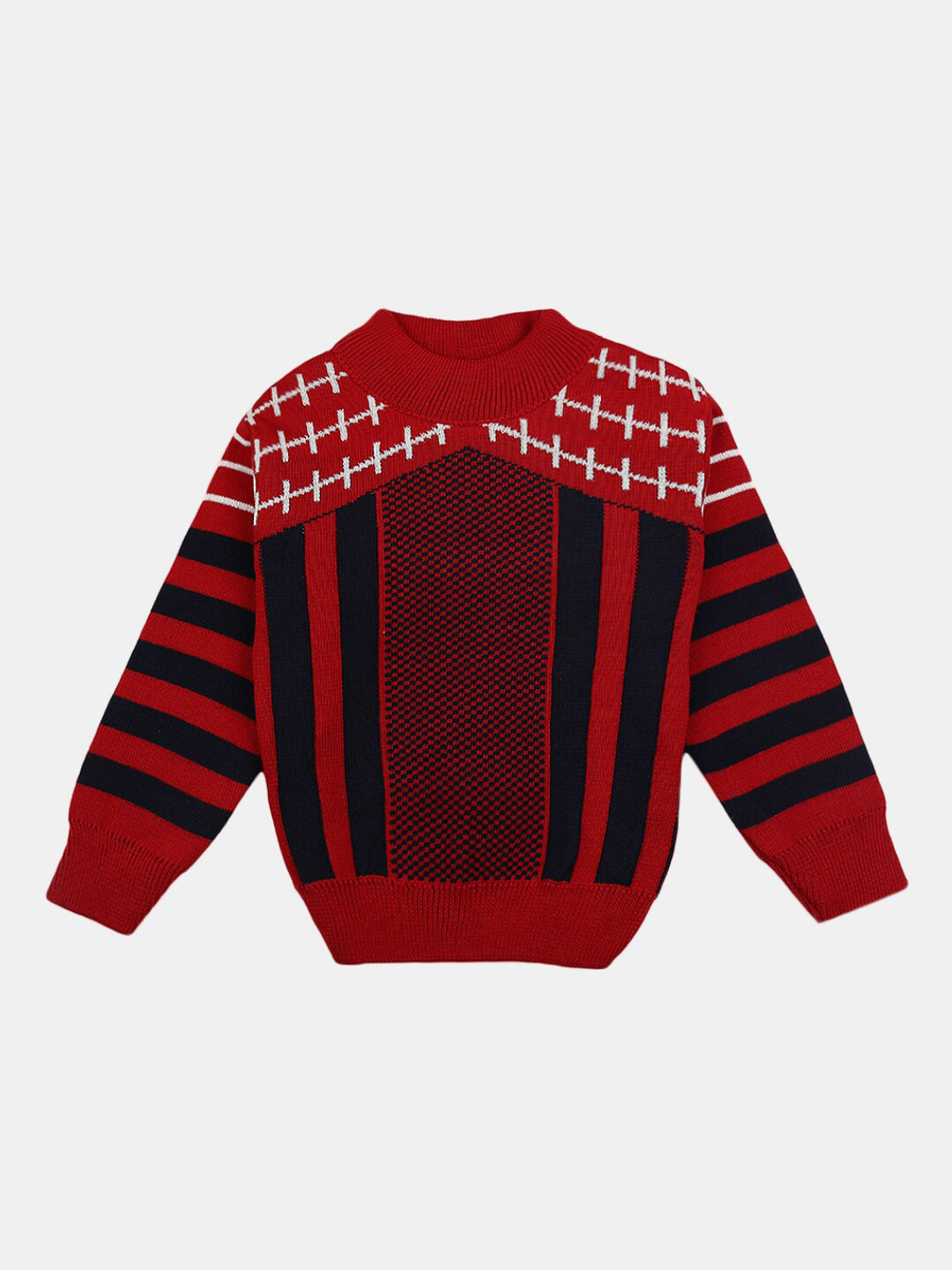

V-Mart Boys Red & Black Checked Sweatshirt