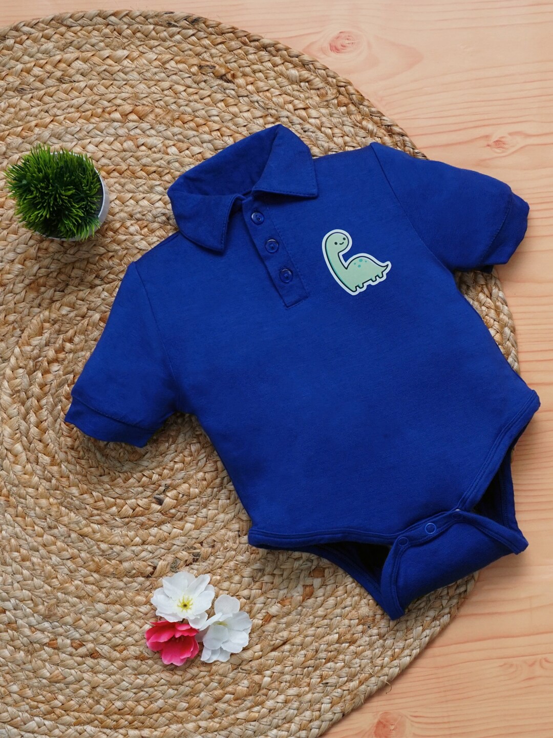 

Kidbea Infants Boys Beige Polo Collar Bamboo T-shirt