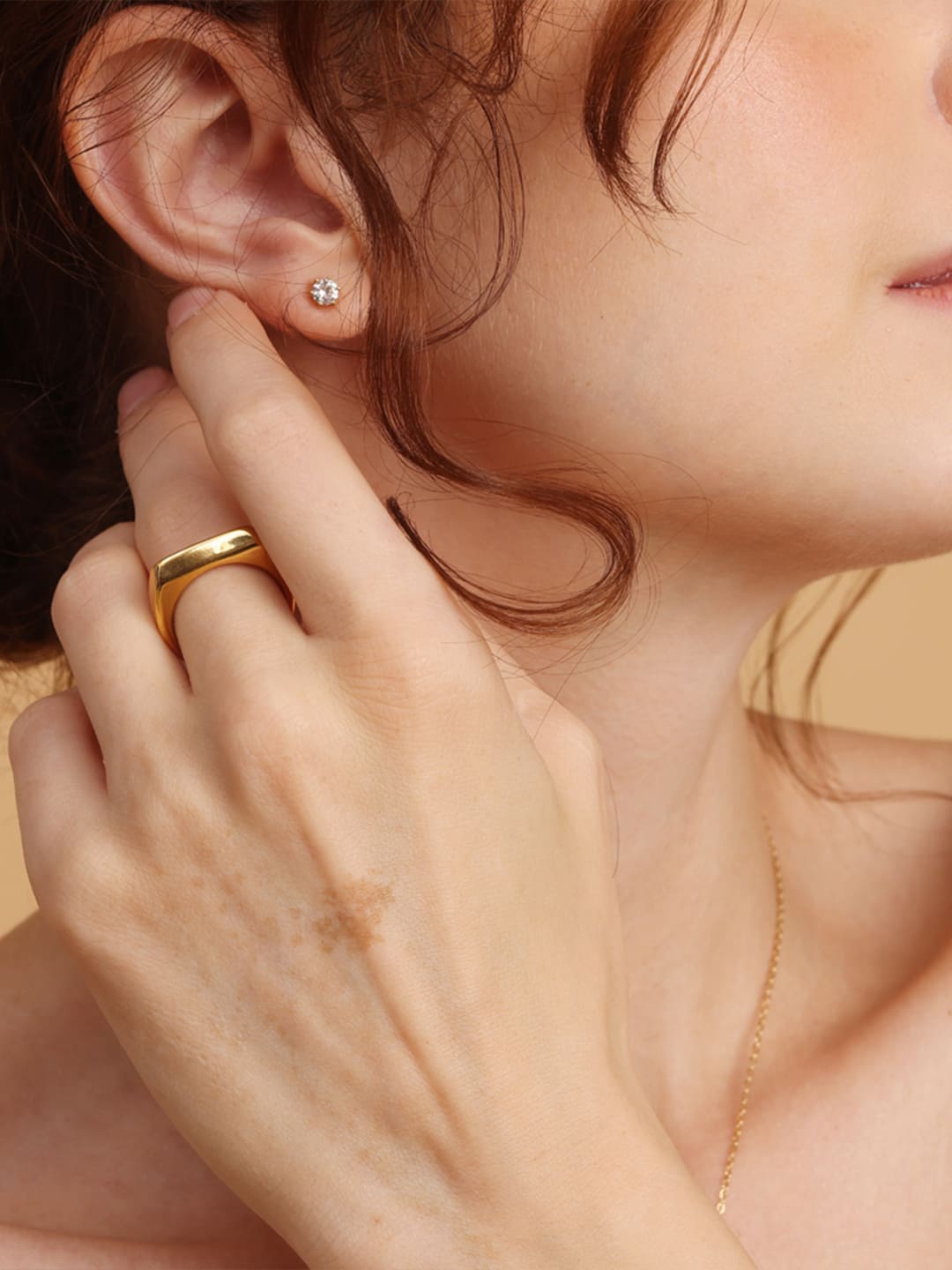 

PALMONAS Gold-Plated Finger Ring