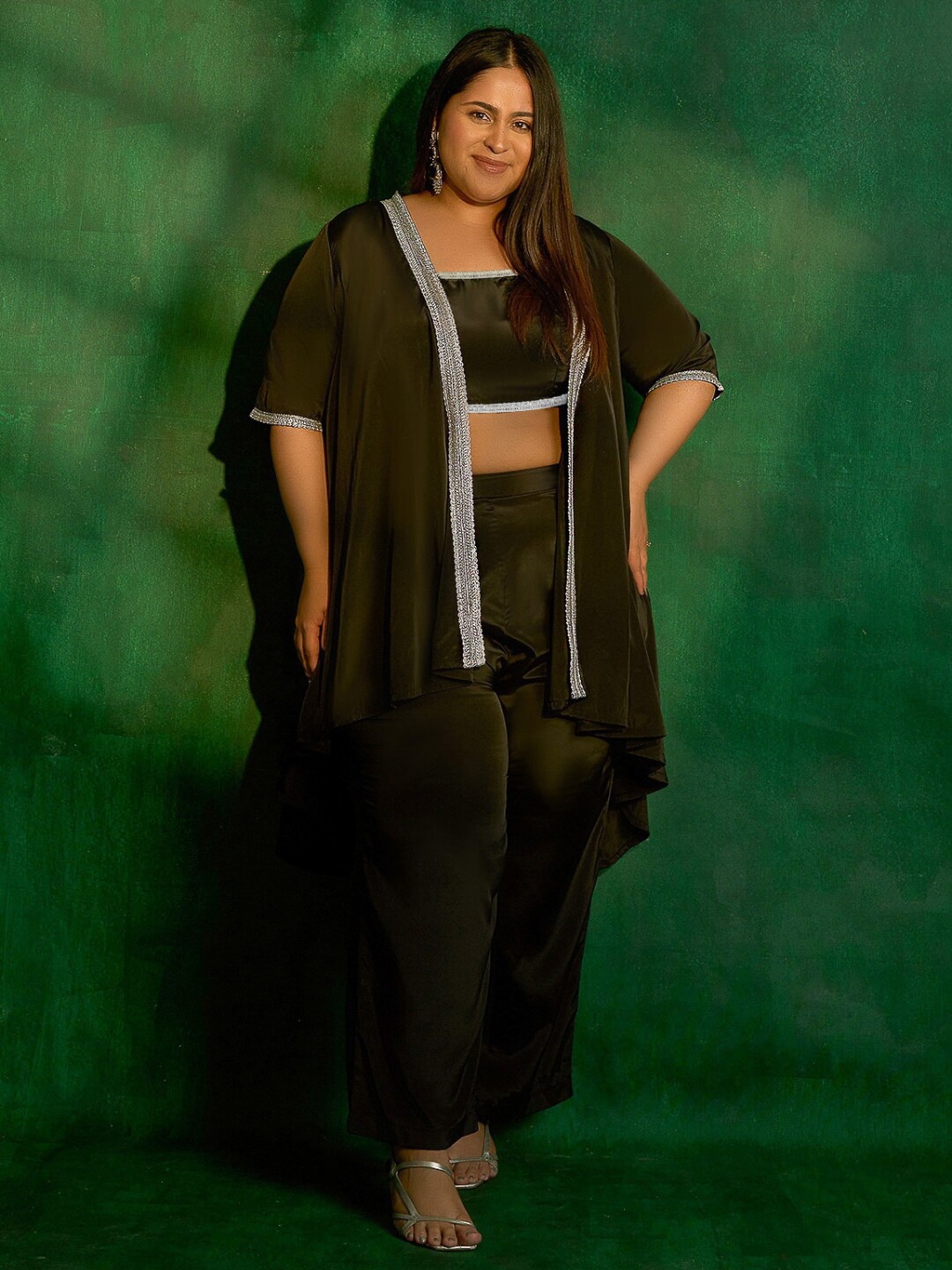 

Alaya By Stage3 Women Plus Size Black Tie-Up Shrug