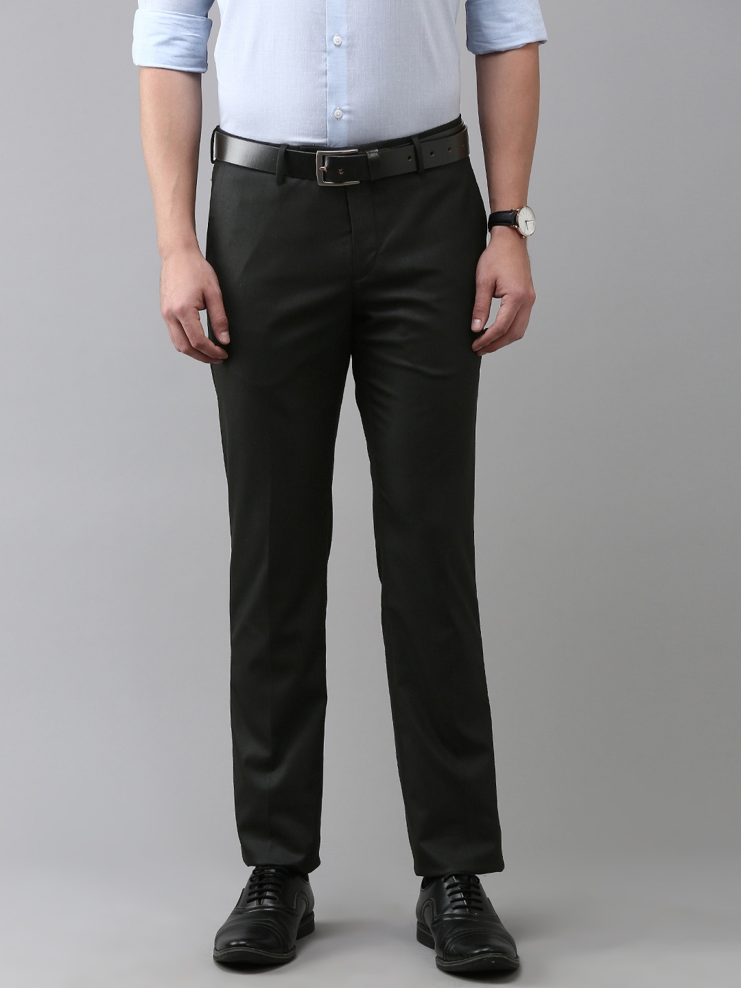 

Arrow Men Black Tailored Formal Trousers