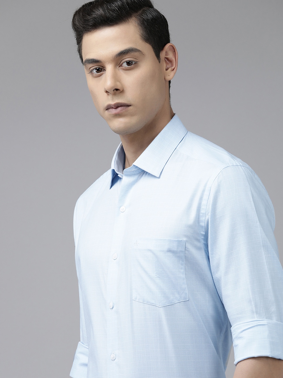 

Arrow Men Blue Original Slim Fit Checked Pure Cotton Casual Shirt