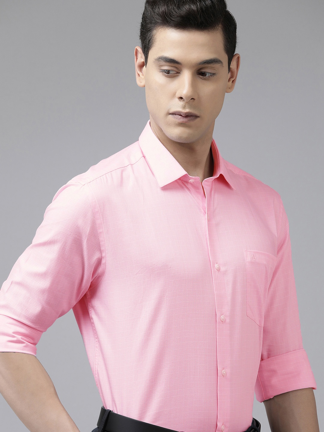 

Arrow Men Pink Original Slim Fit Checked Pure Cotton Casual Shirt