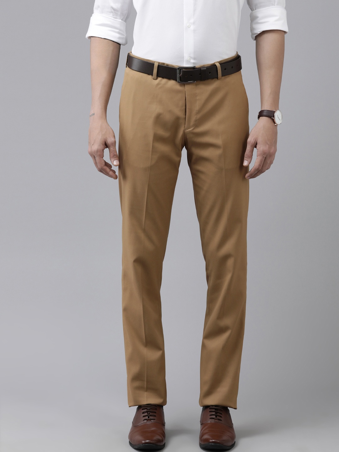 

Arrow Men Khaki Tailored Chinos Trousers