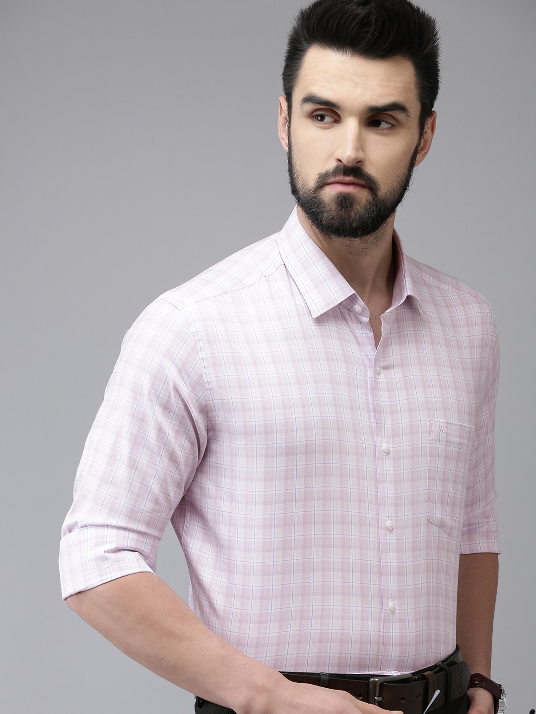 

Arrow Men Pink Original Slim Fit Checked Pure Cotton Casual Shirt