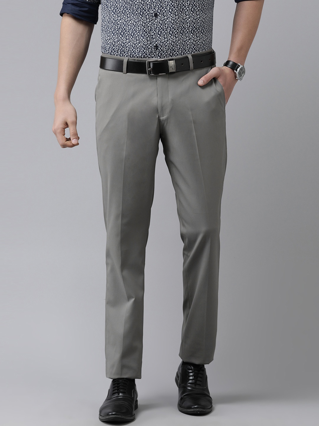 

Arrow Men Grey Tailored Trousers