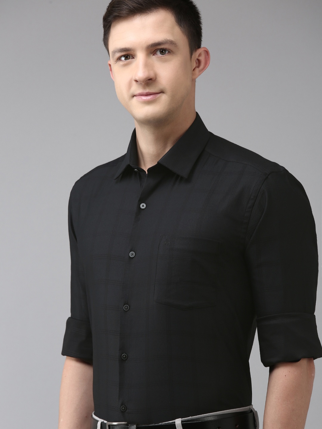 

Arrow Men Black Checked Original Slim Fit Formal Shirt