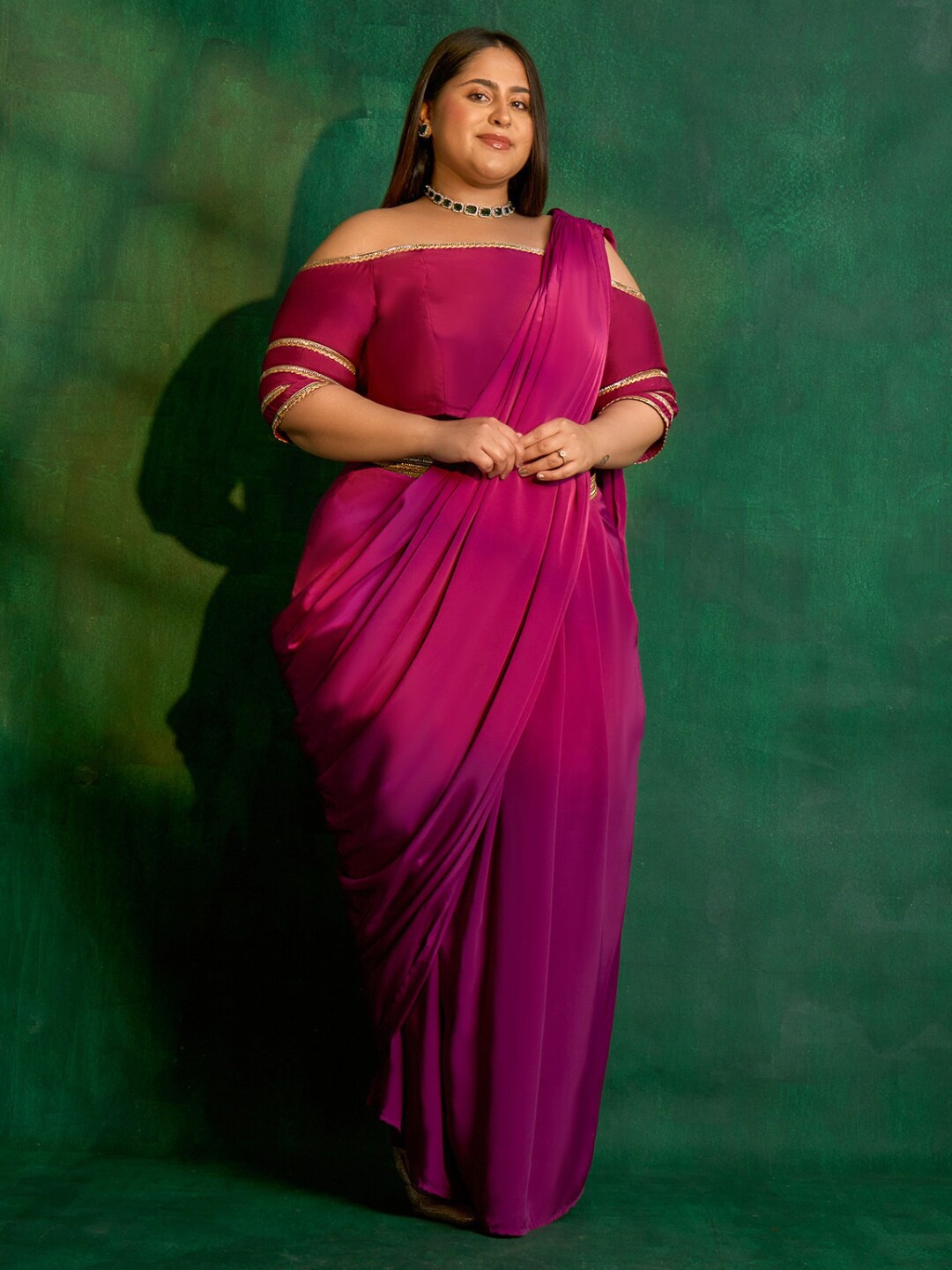 

Alaya By Stage3 Fuchsia Skirt Saree