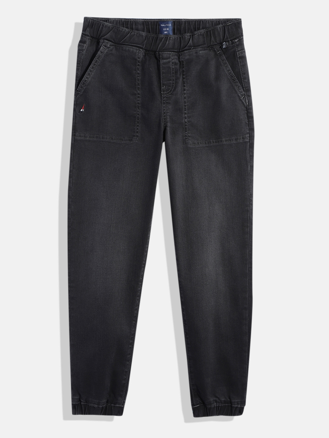 

Nautica Boys Heavy Fade Stretchable Joggers, Black