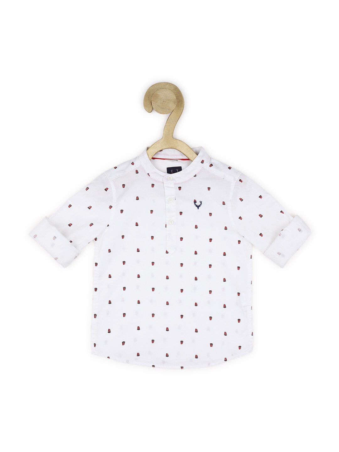 

Allen Solly Junior Boys White Printed Casual Shirt