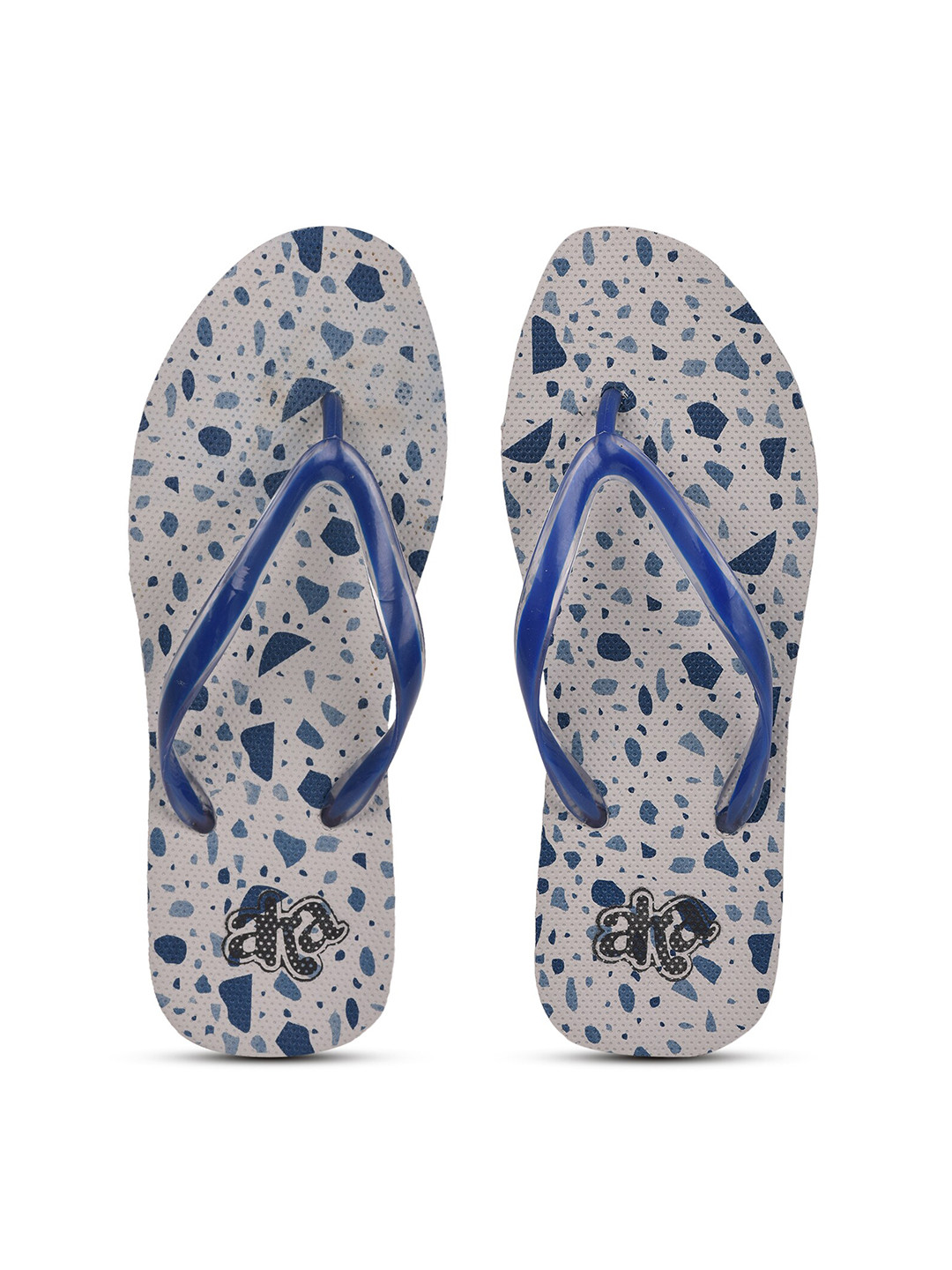 

Liberty Women Grey & Blue Printed Thong Flip-Flops