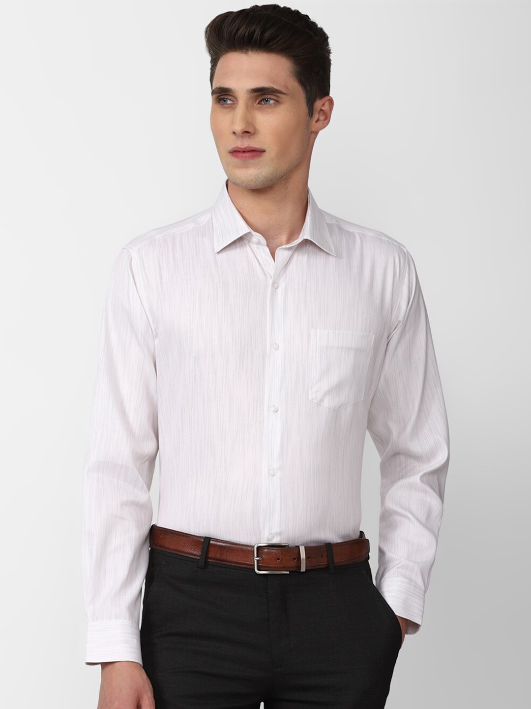 

Van Heusen Men White Pure Cotton Formal Shirt