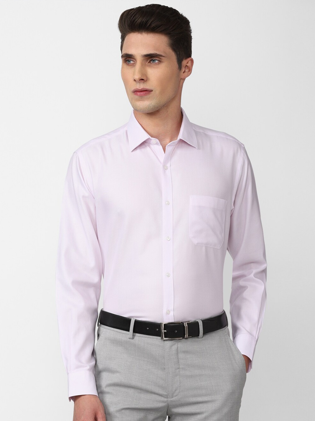 

Van Heusen Men Purple Cotton Formal Shirt