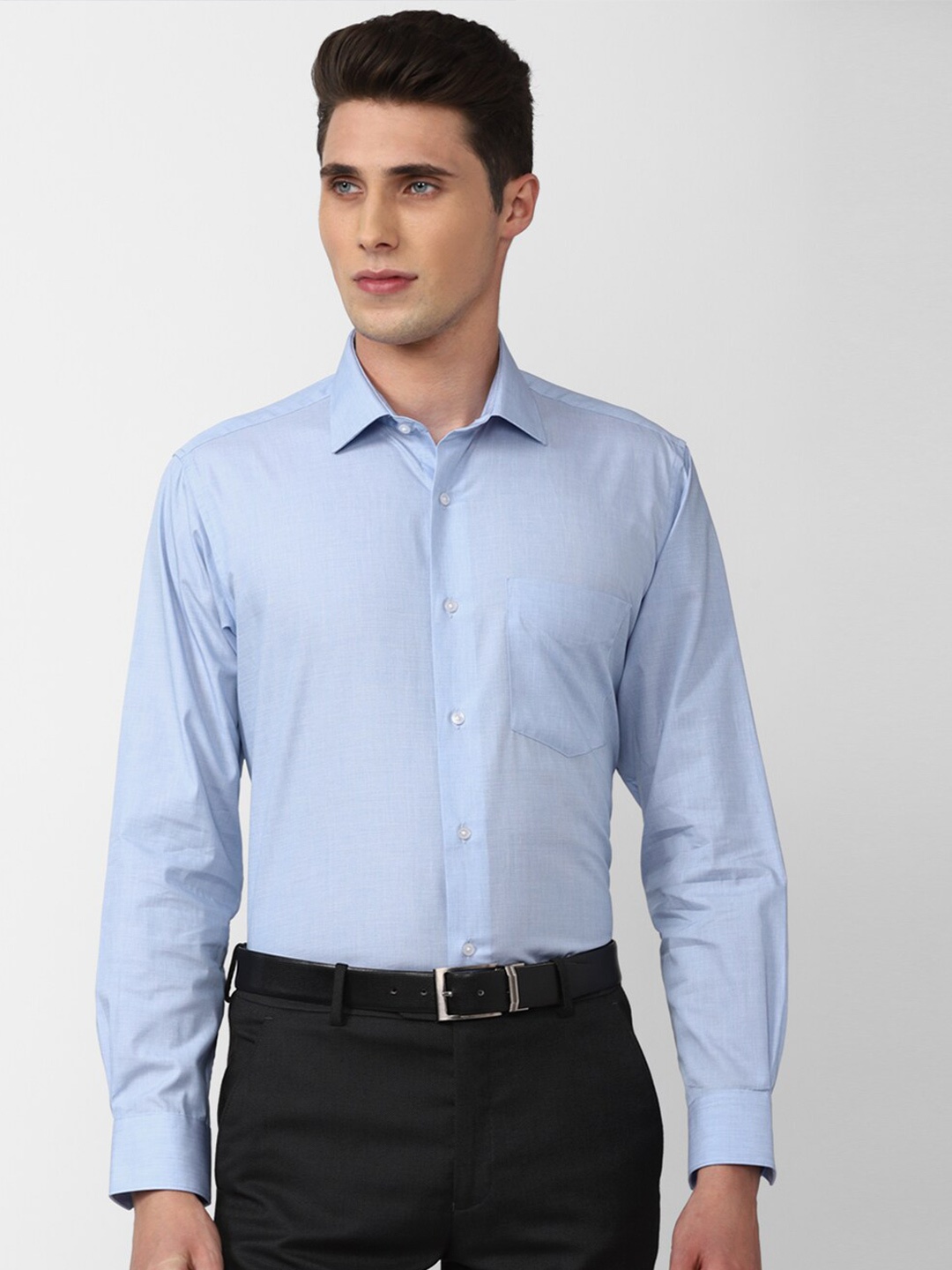 

Van Heusen Men Blue Pure Cotton Formal Shirt