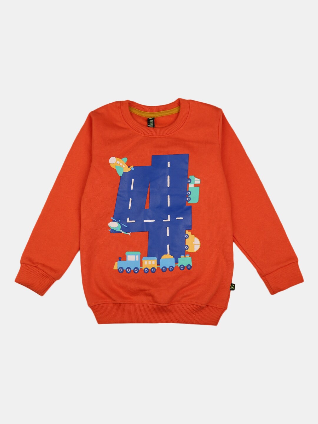 

V-Mart Boys Orange Typography Printed Applique T-shirt