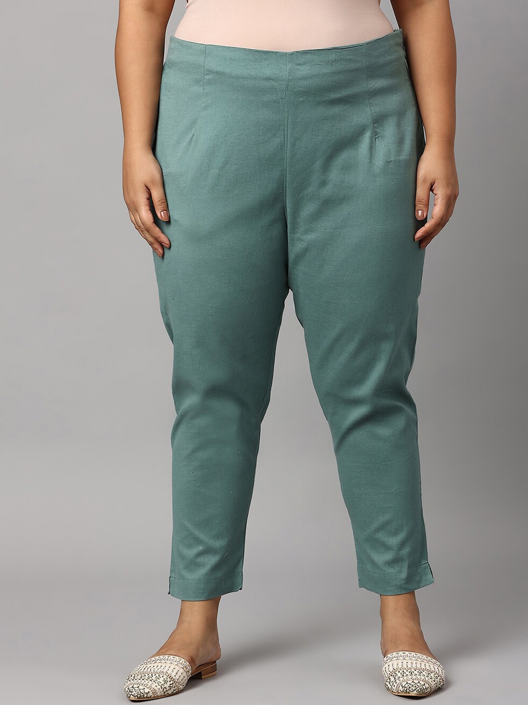 W Women Blue Slim Fit Trousers