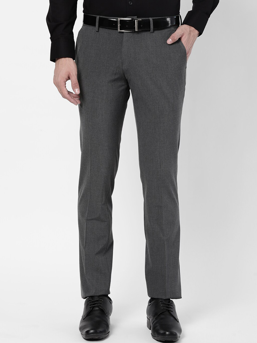 

AD By Arvind Men Grey Trousers
