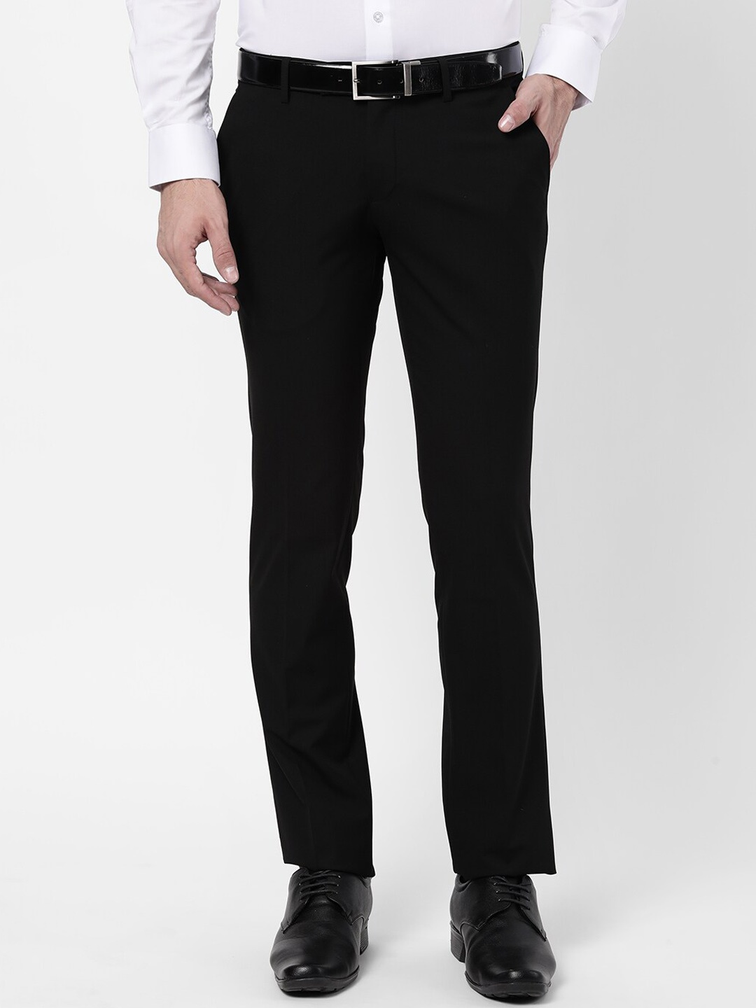 

AD By Arvind Men Black Formal Trousers