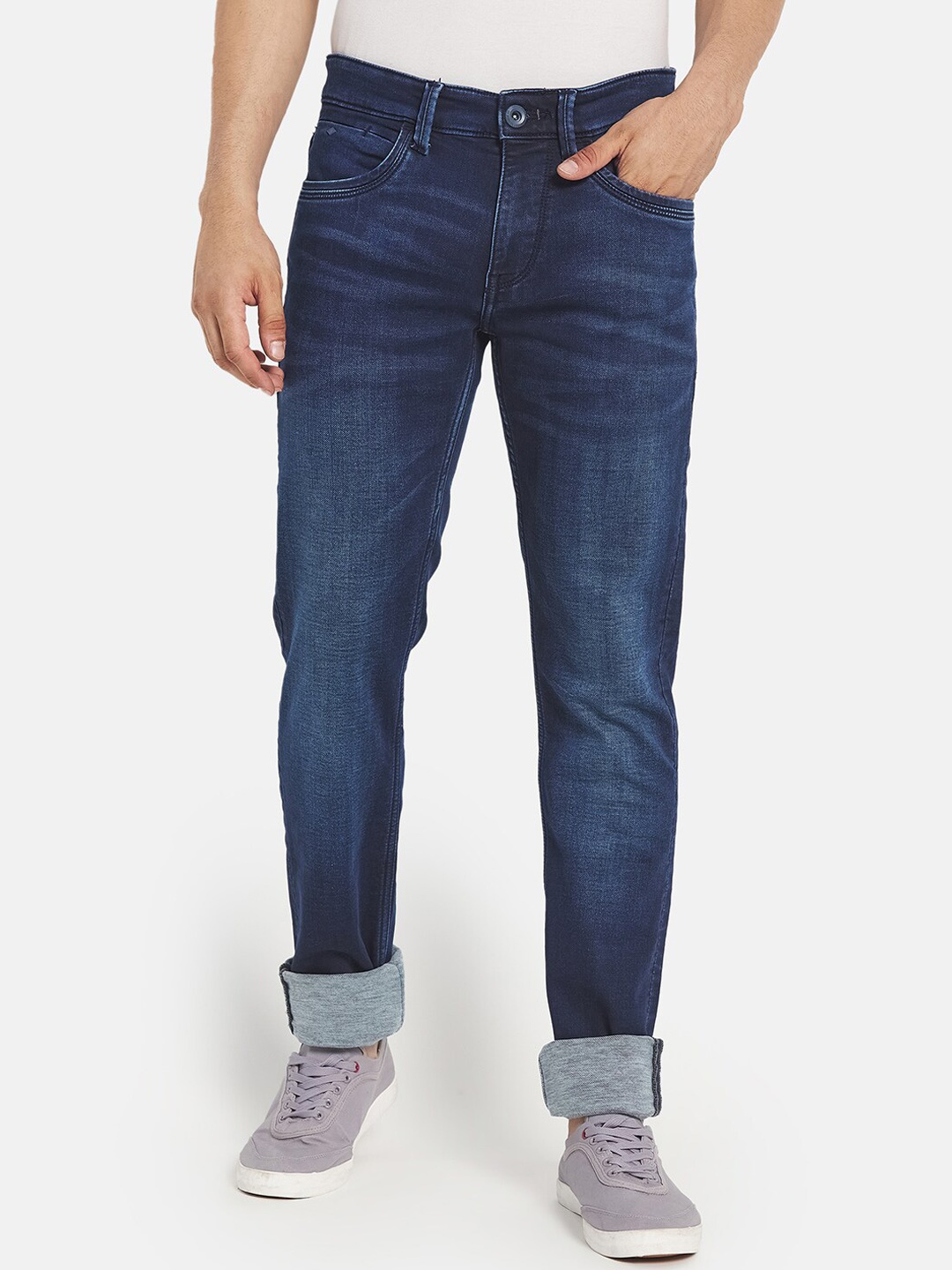 

Monte Carlo Men Blue Narrow Light Fade Stretchable Jeans