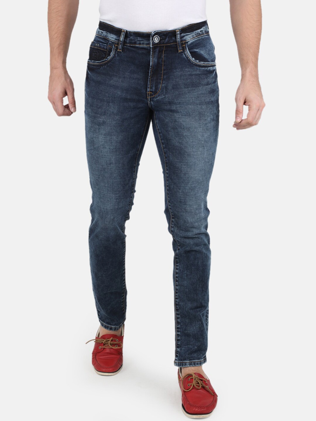 

Monte Carlo Men Blue Narrow Heavy Fade Stretchable Jeans