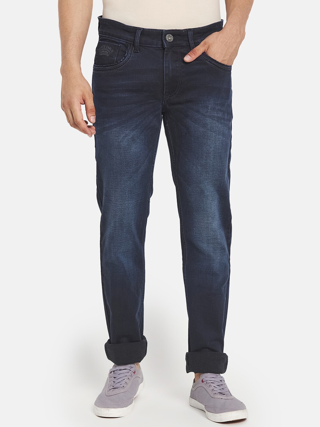 

Monte Carlo Men Blue Narrow Light Fade Stretchable Jeans