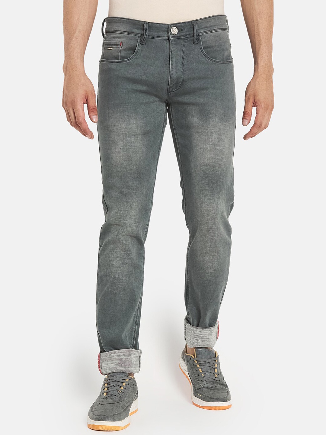 

Monte Carlo Men Green Skin Tight Slim Fit Heavy Fade Stretchable Jeans