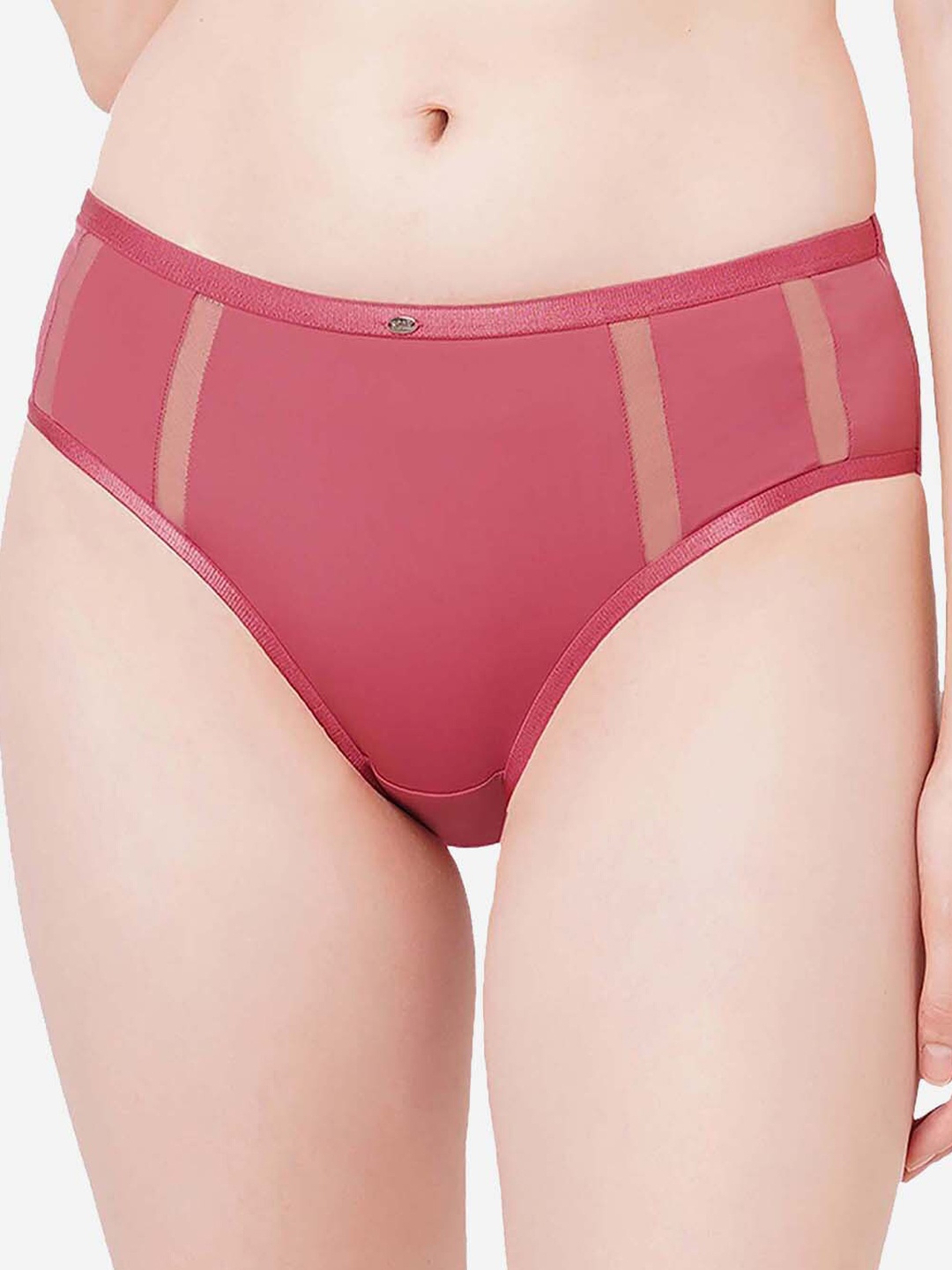 

Soie Women Woman High Waist Full Coverage Brief, Pink