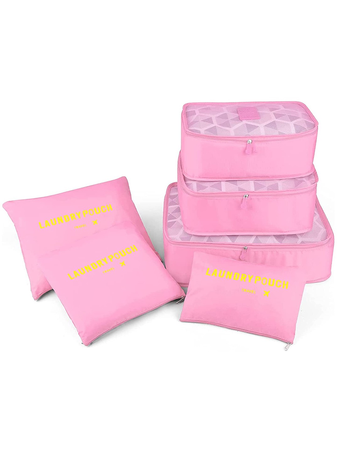

HOUSE OF QUIRK Pack Of 6 Pink Printed Multi-Utility Organisers
