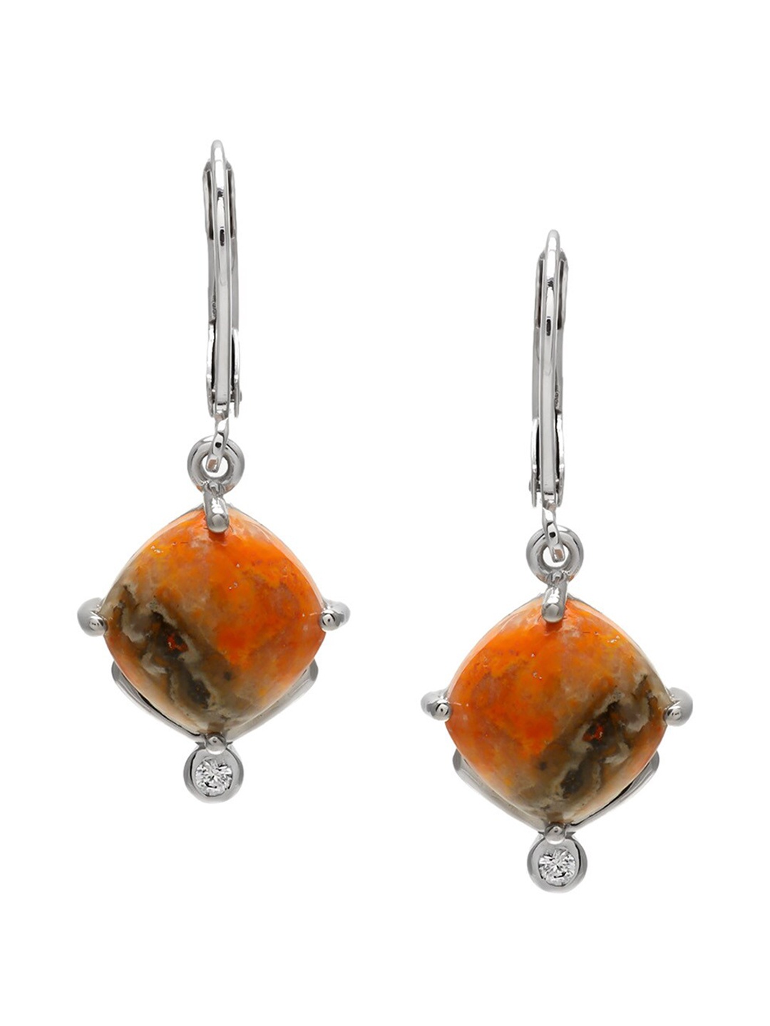

LA SOULA Women Yellow & Black Classic Drop Earrings