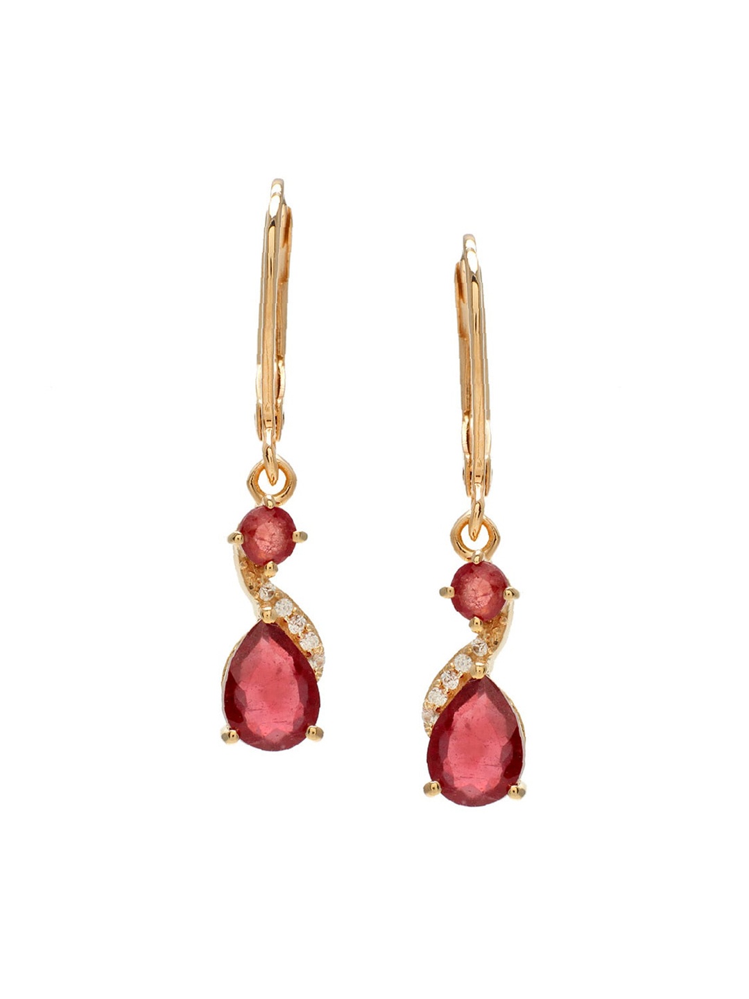 

LA SOULA Red Classic Drop Earrings