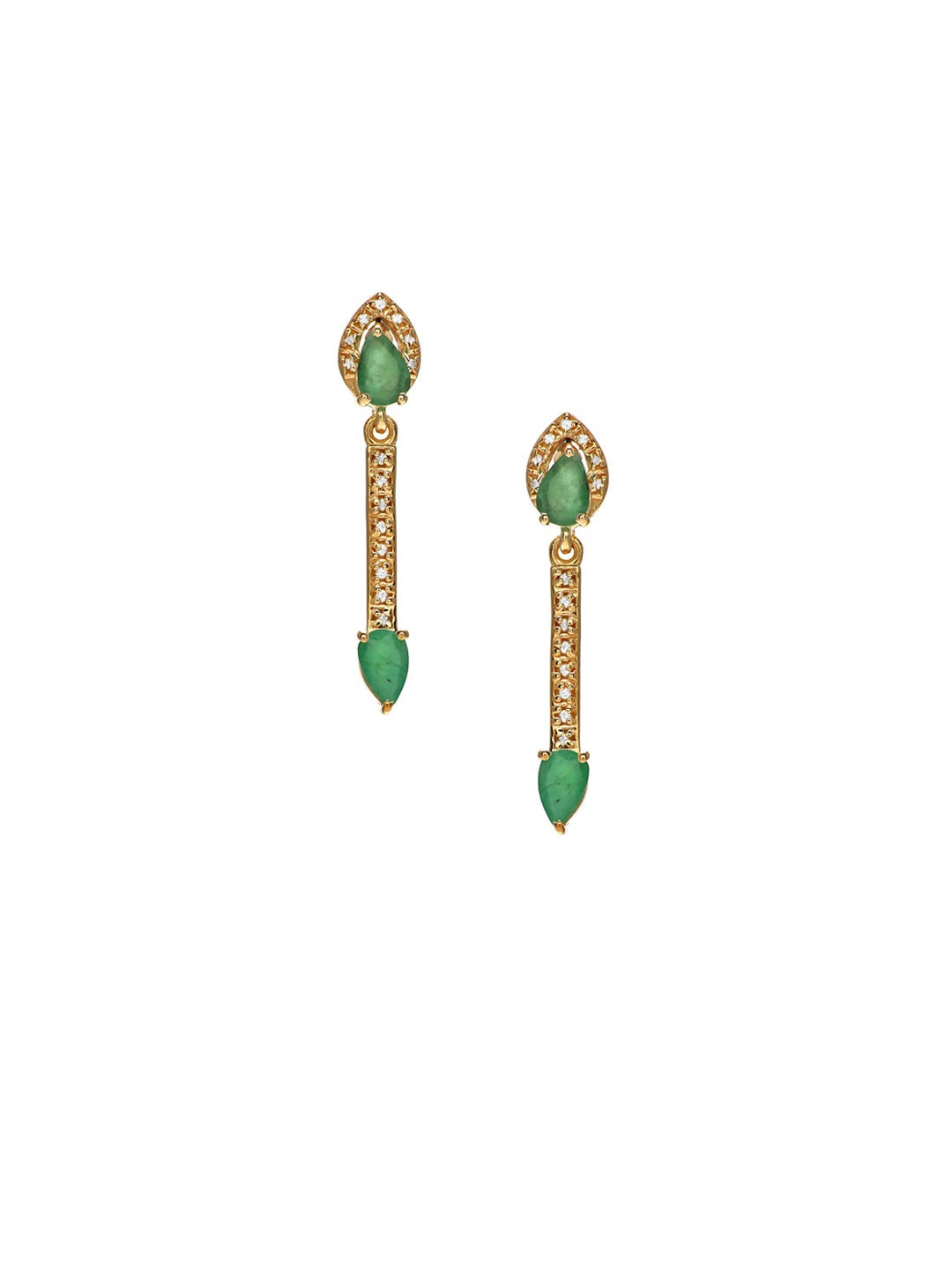 

LA SOULA Women Green Classic Drop Earrings