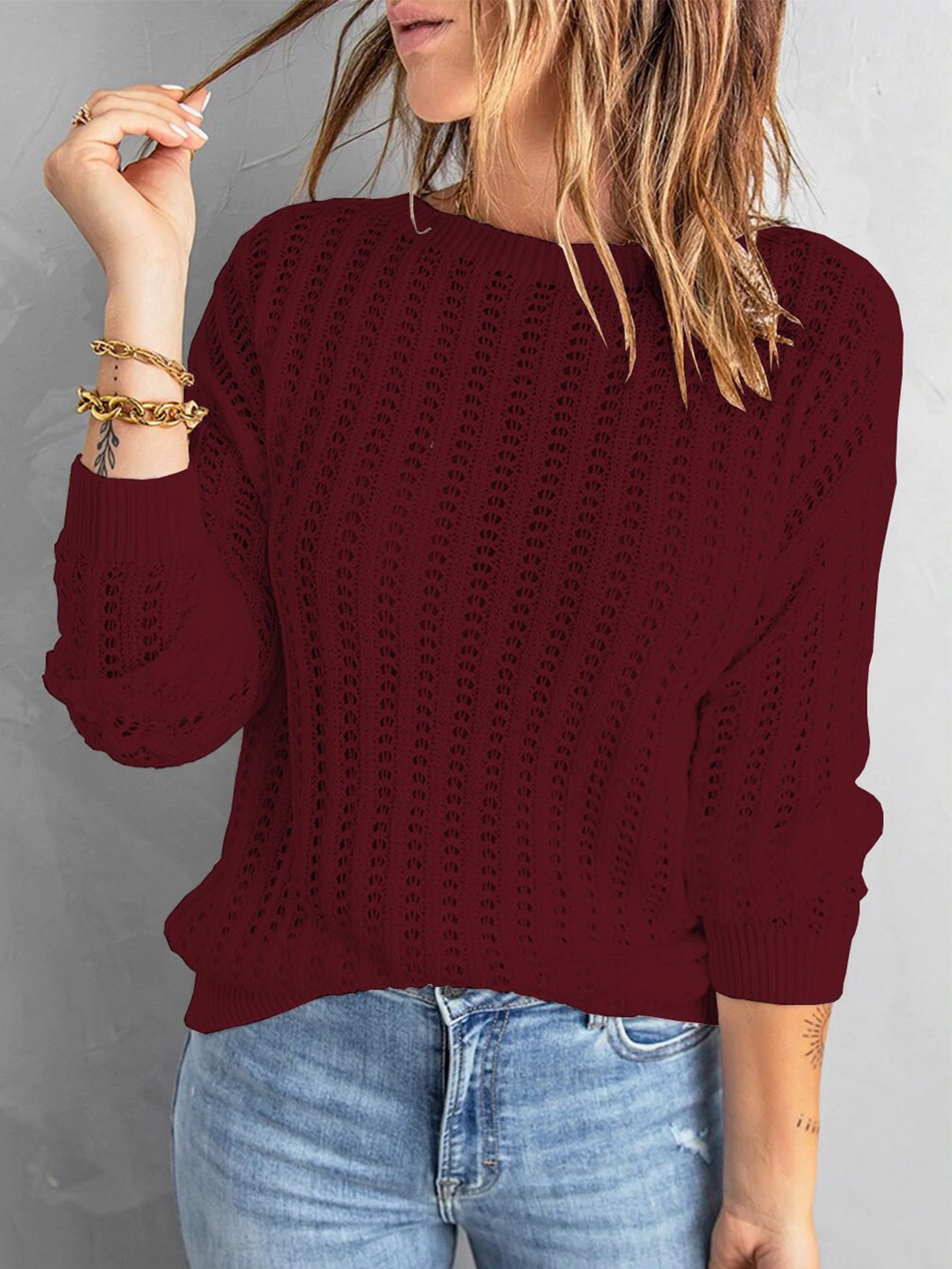 

BoStreet Women Maroon Pullover