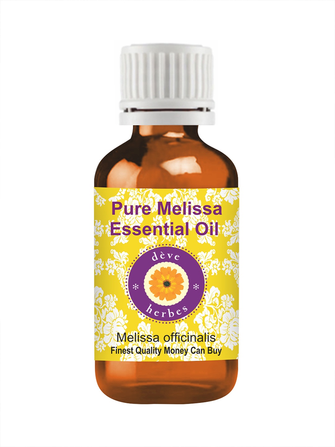 

Deve Herbes Pure Melissa Essential Oil Natural Therapeutic Grade Steam Distilled 50ml, Yellow