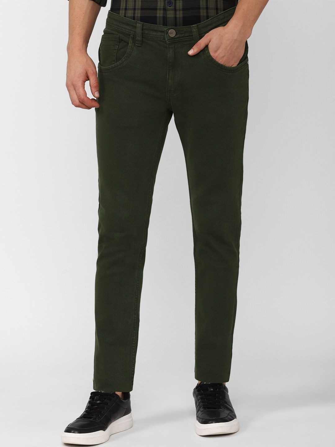 

Van Heusen ACADEMY Men Green Skinny Fit Jeans