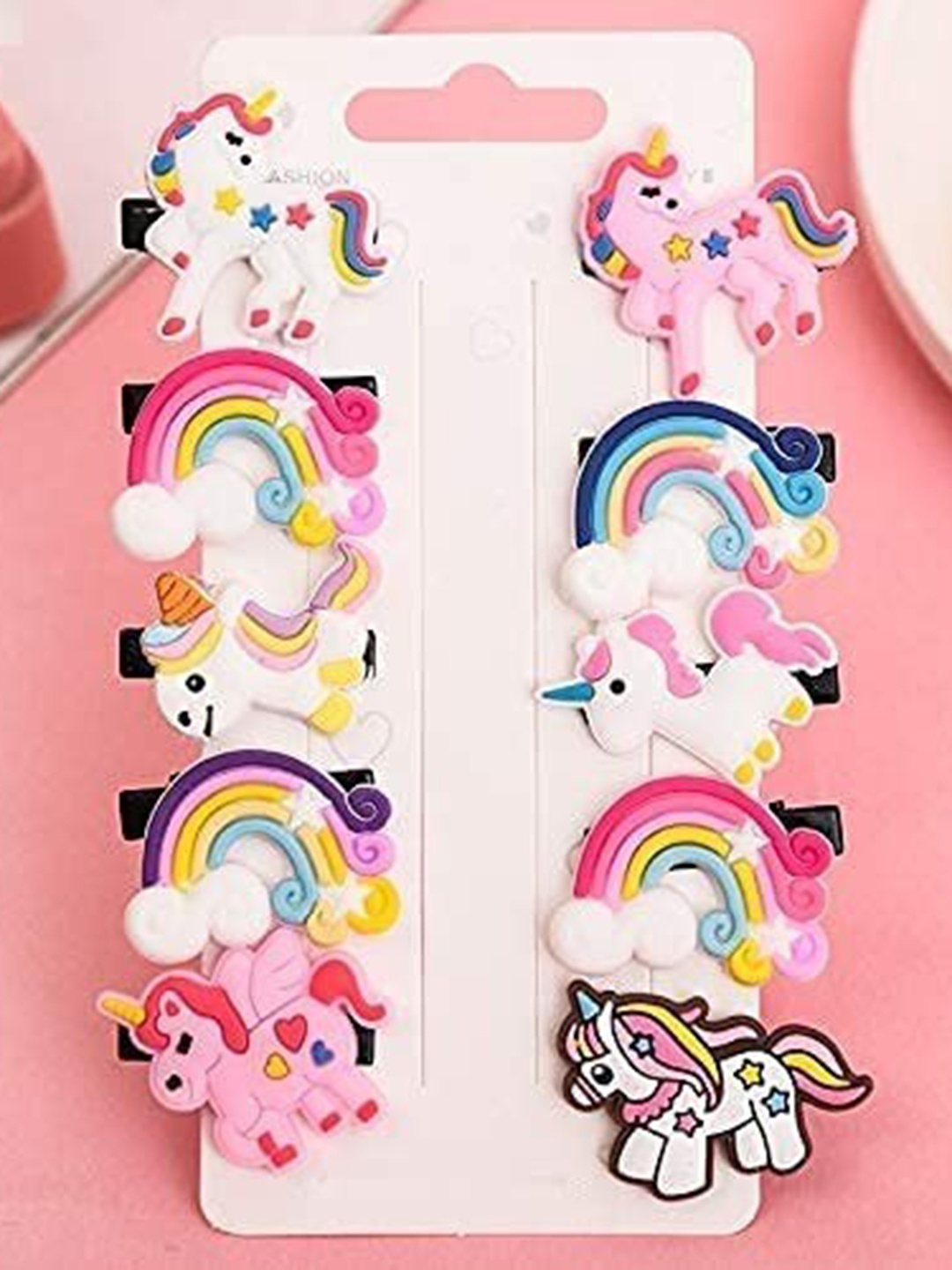 

Pinapes Girls Set Of 10 Embellished Hair Accessory, White