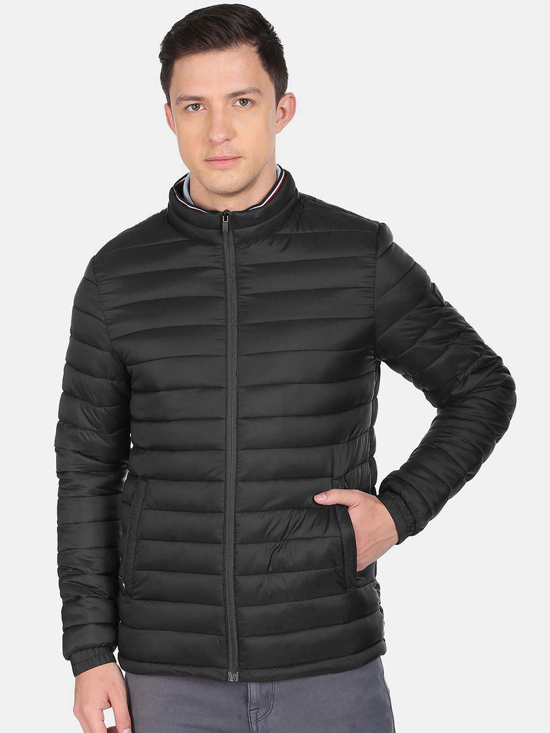 

Arrow Sport Men Black Solid Padded Jacket