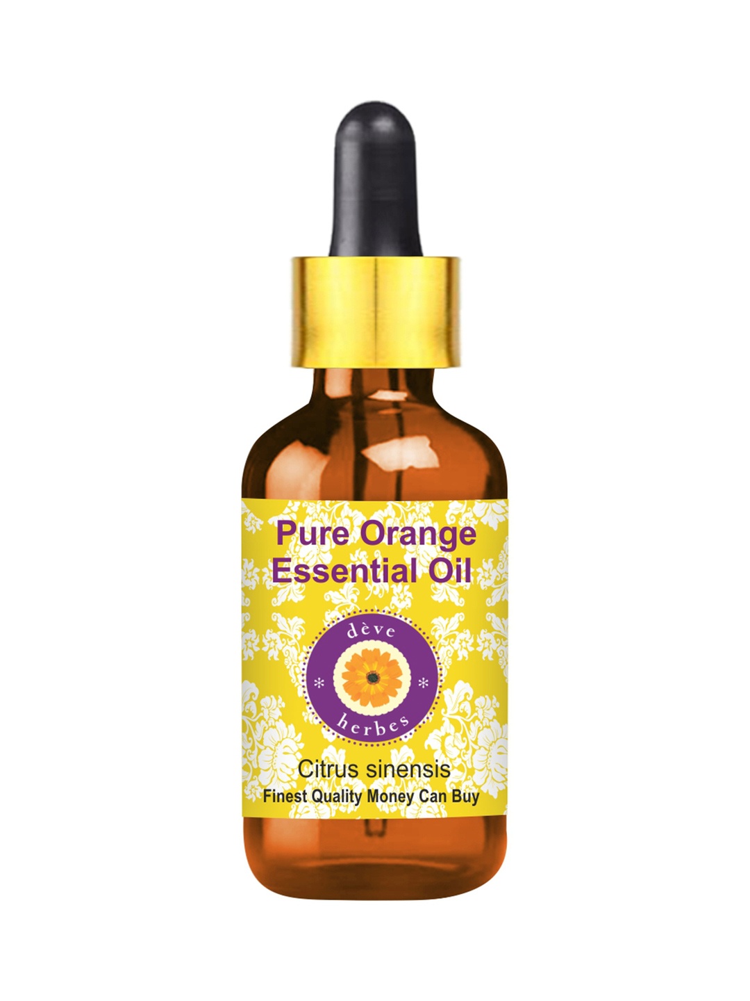 

Deve Herbes Pure Orange Essential Oil with Glass Dropper Natural Therapeutic Grade 30ml, Yellow