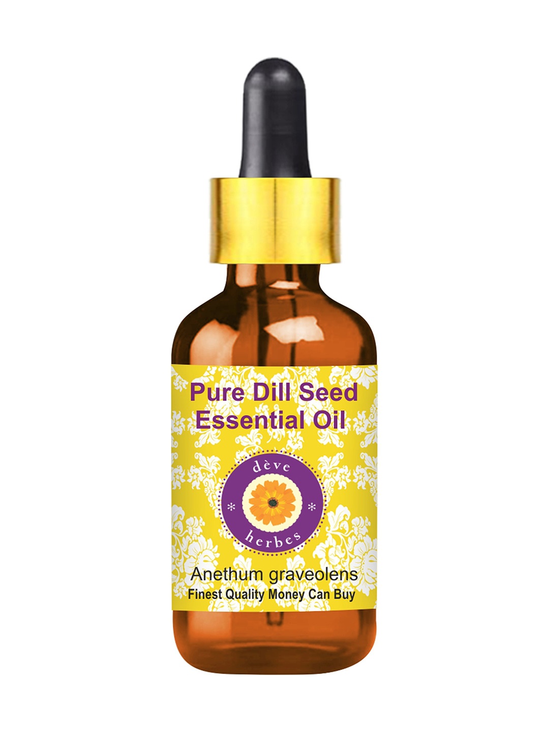 

Deve Herbes Pure Dill Seed Essential Oil With Glass Dropper Natural Therapeutic Grade 30ml, Yellow