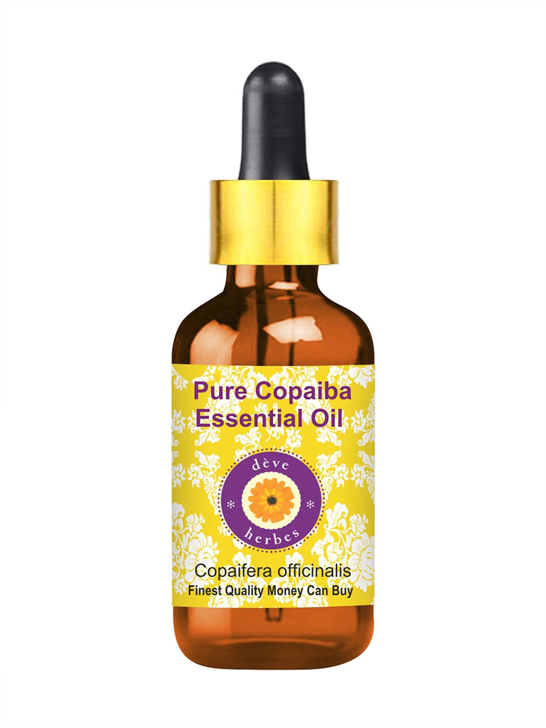 

Deve Herbes Pure Copaiba Essential Oil with Glass Dropper - Therapeutic Grade - 15ml, Yellow