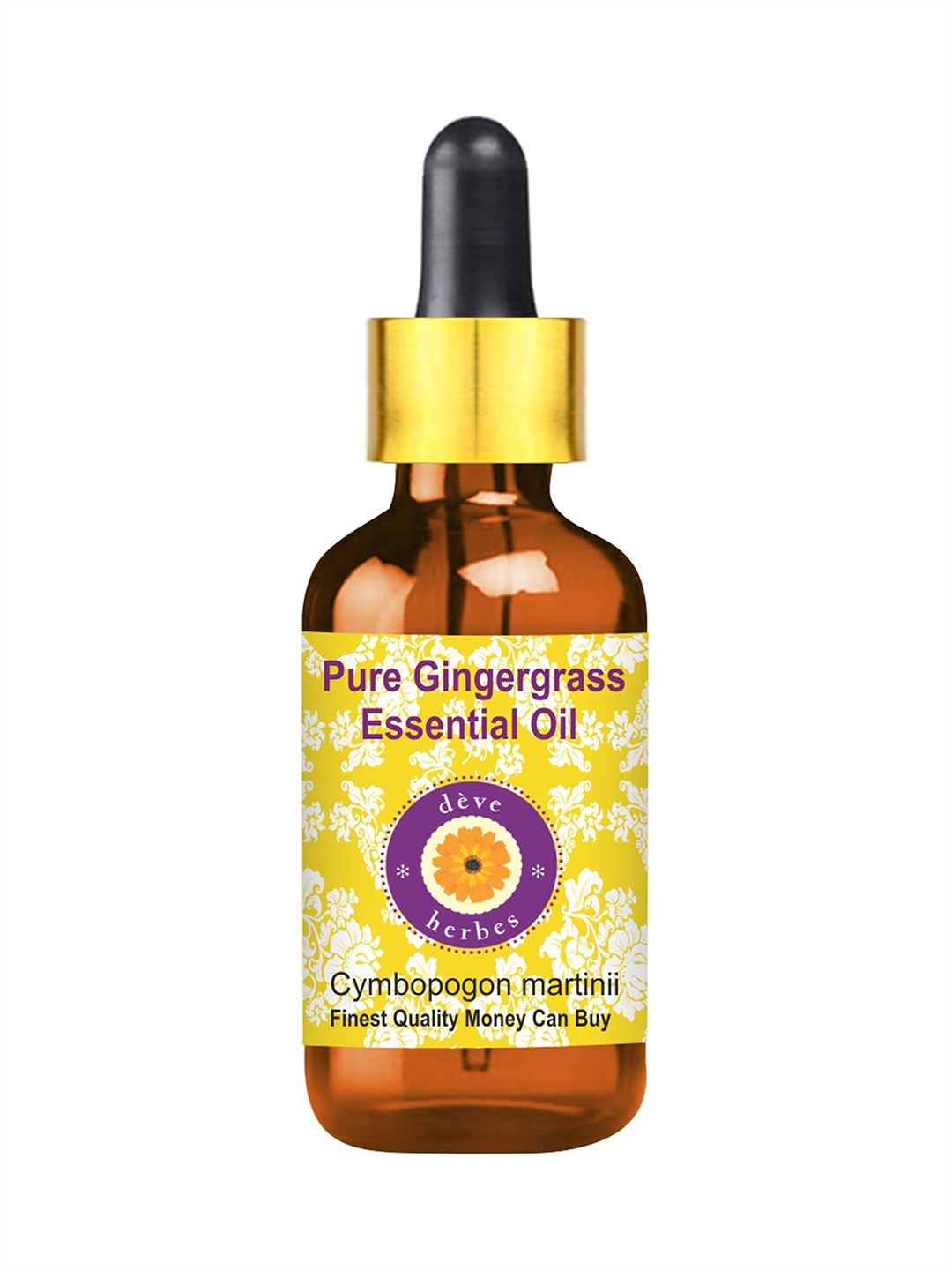 

Deve Herbes Natural Therapeutic Grade Pure Gingergrass Essential Oil with Dropper - 100 ml, Yellow