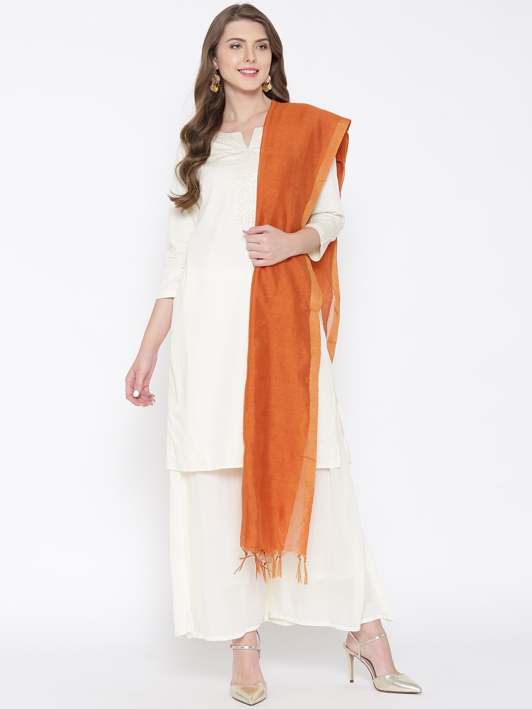 

W Orange Dupatta