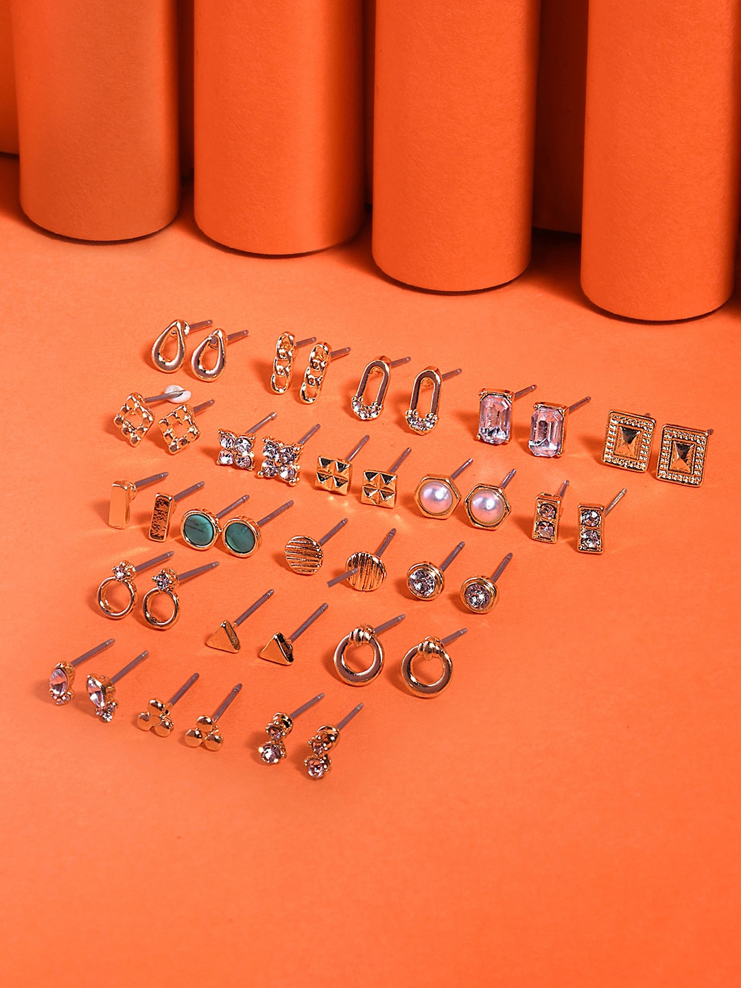 

Accessorize Set of 20 Classic Stud Earrings, Gold