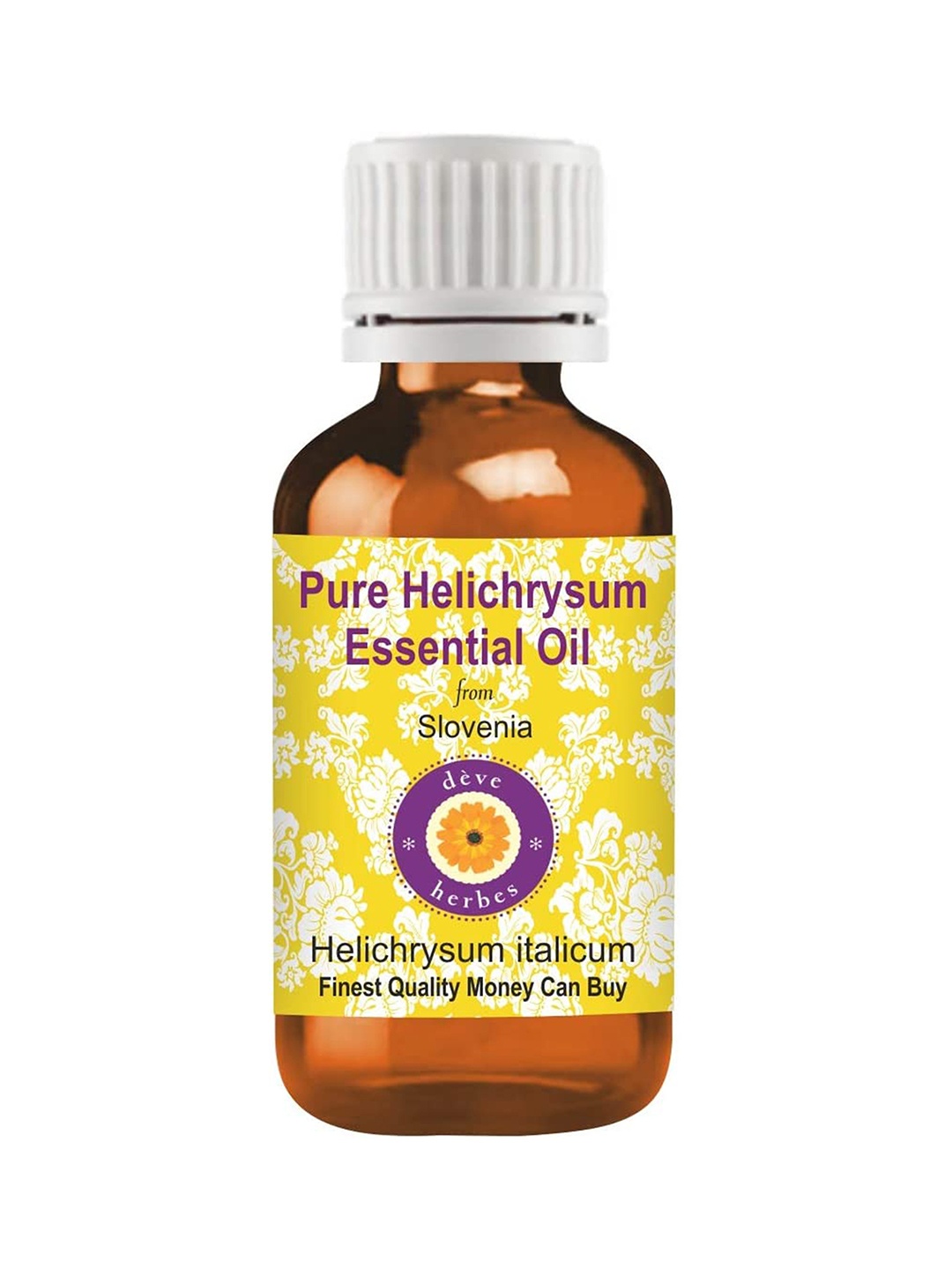 

Deve Herbes Natural Therapeutic Grade Steam Distilled Pure Helichrysum Essential Oil - 5ml, Yellow