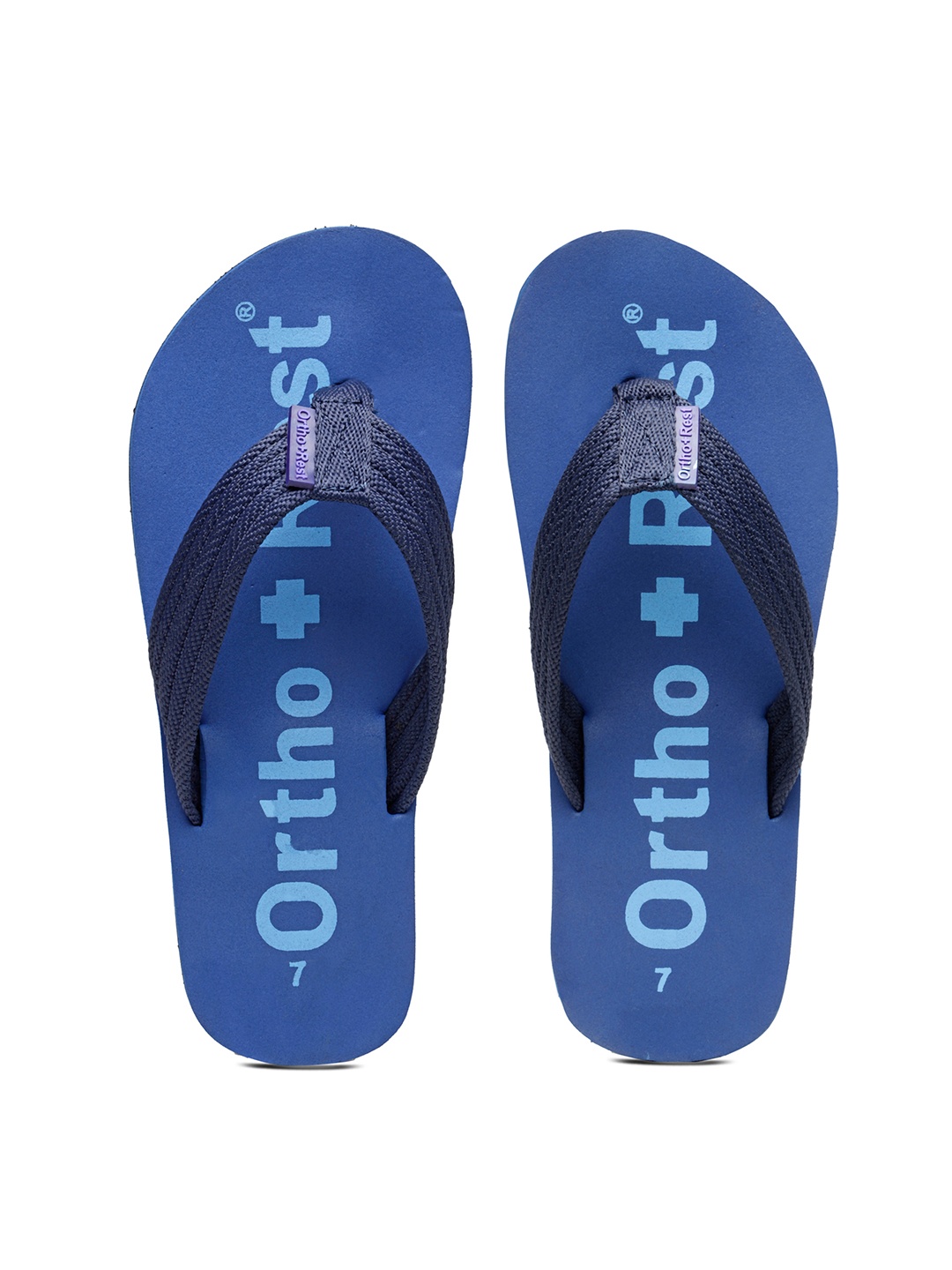 

Ortho Rest Men Blue Printed Thong Flip-Flops