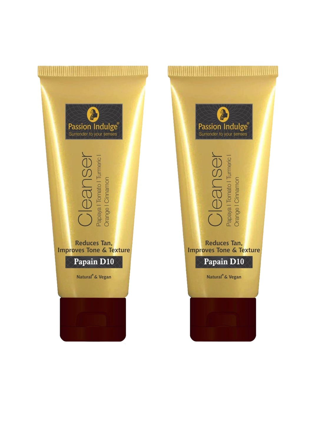 

Passion Indulge Set Of 2 Papain D10 Cleanser Natural Face Wash each 100ml, Off white
